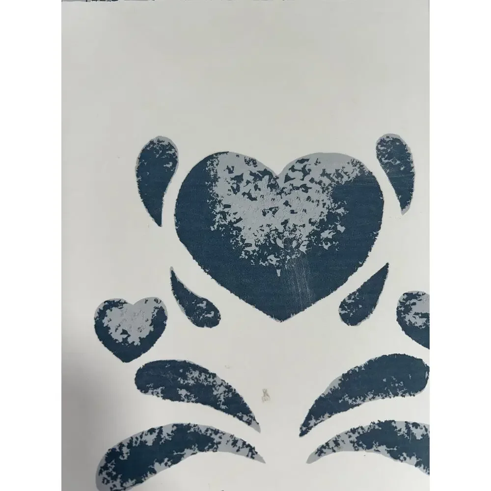 Vintage Corelle Blue Hearts Vinyl Placemats, Set of 8, Oval, Cottagecore Country